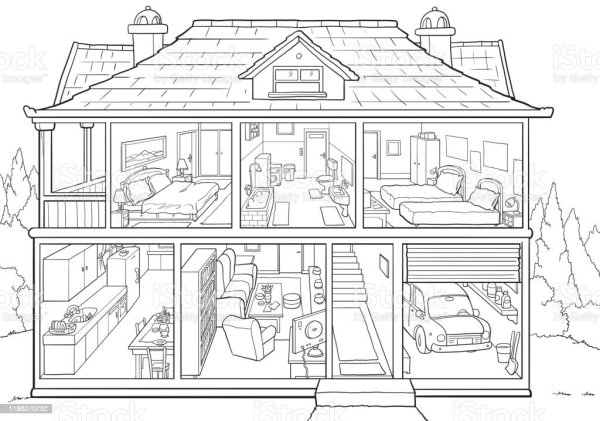 Разукрасить дом с комнатами