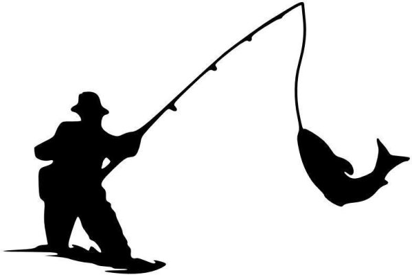 Силуэт рыбака