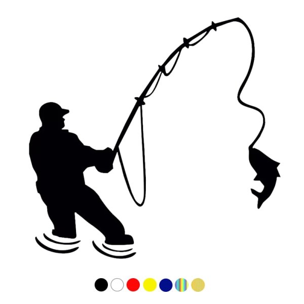 Трафарет рыбалка