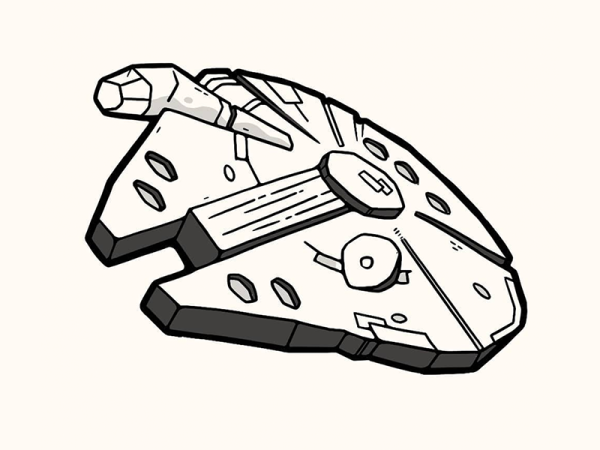 Сокол тысячелетия набросок