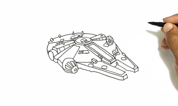Раскраска Звездные войны Сокол тысячелетия