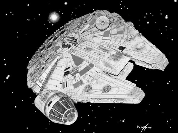 Сокол тысячелетия для выжигания