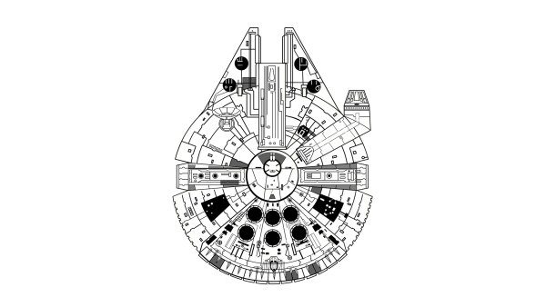 Star Wars Millennium Falcon чертеж