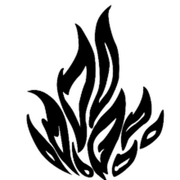 Огонь трафарет