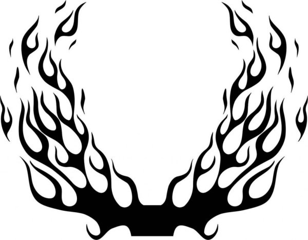 Огонь трафарет