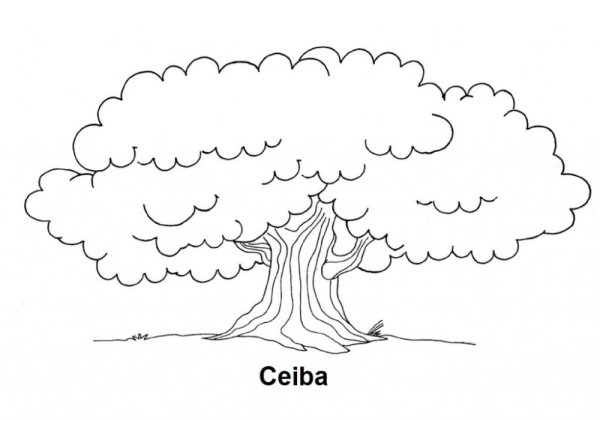 Раскраска веселое дерево