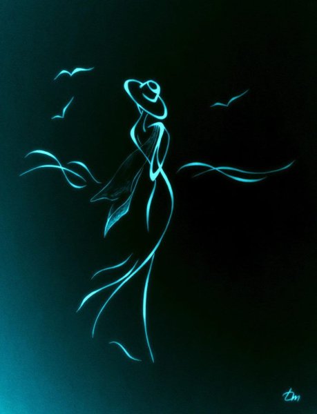 Картина женский силуэт