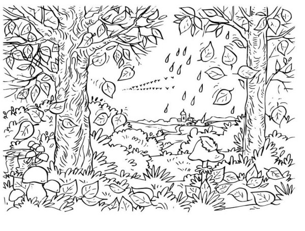 Трафареты на тему осень