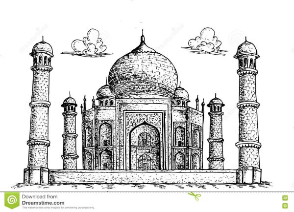 Тадж Махал Агра Индия рисунок