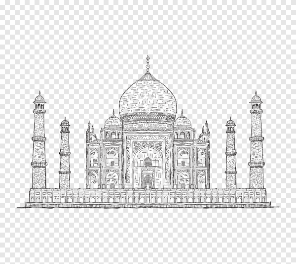 Тадж-Махал Индия рисунок