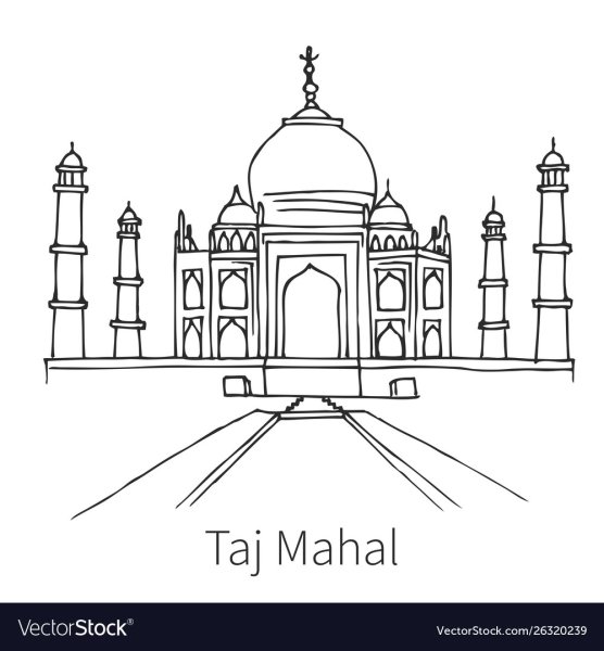 Тадж Махал рисунок