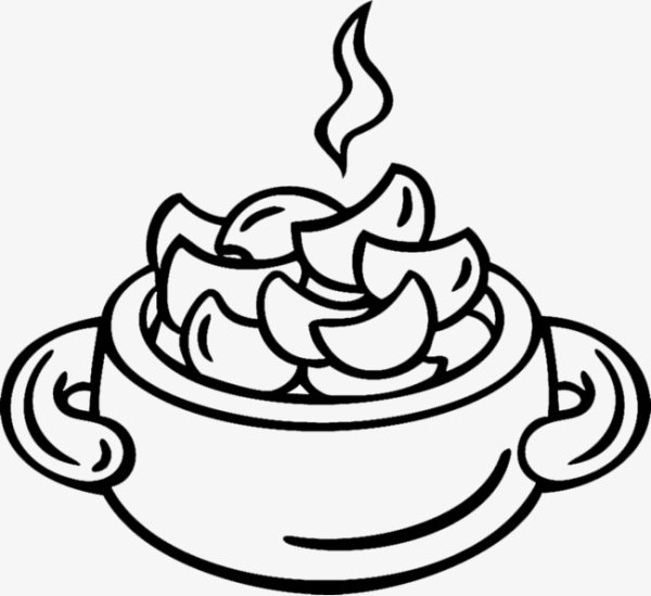 Пельмени раскраска для детей