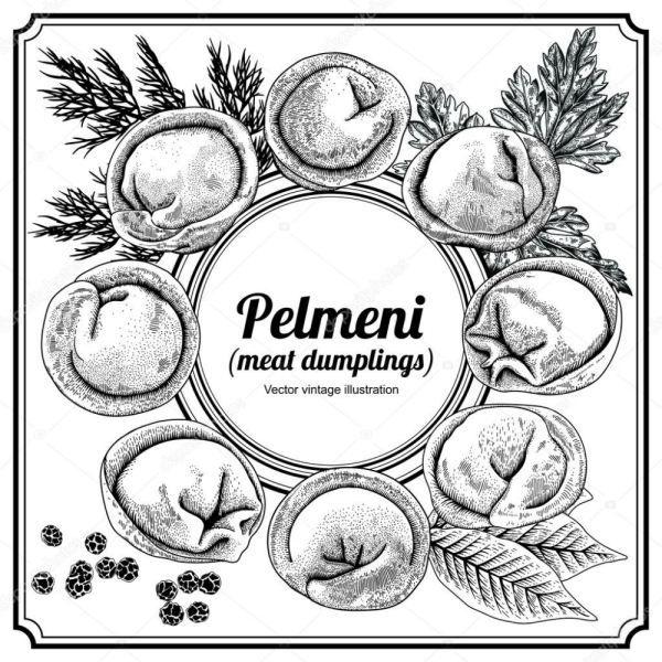 Пельмени вектор
