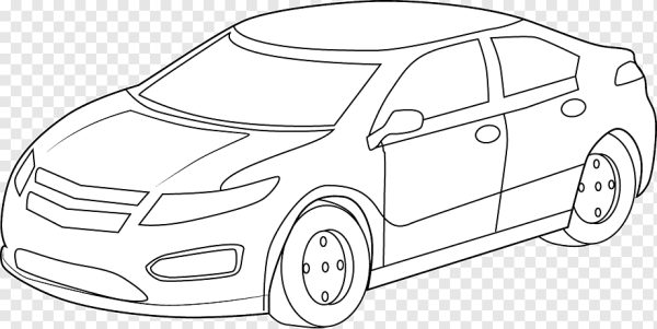 Легковая машина раскраска для детей