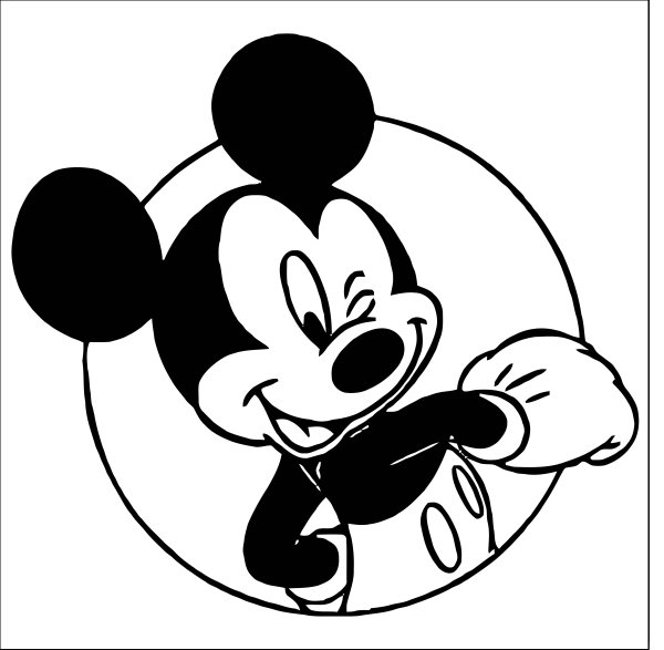 Микимаус в черно-белом цвете