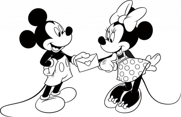Микки и Минни Маус чб