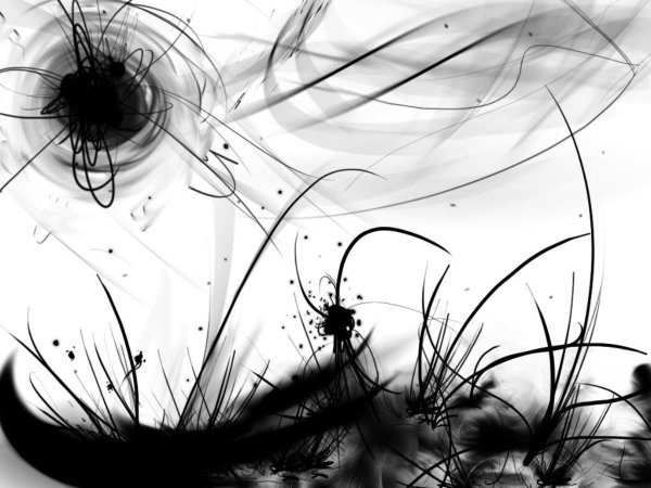 Абстракция в черно-белом цвете