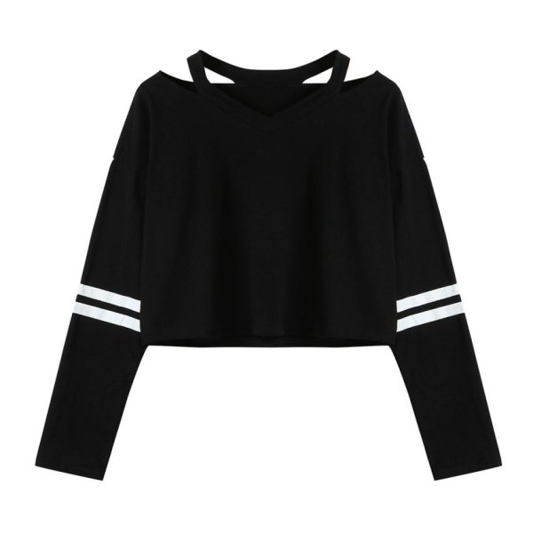 Укороченная кофта с длинными рукавами для девочки