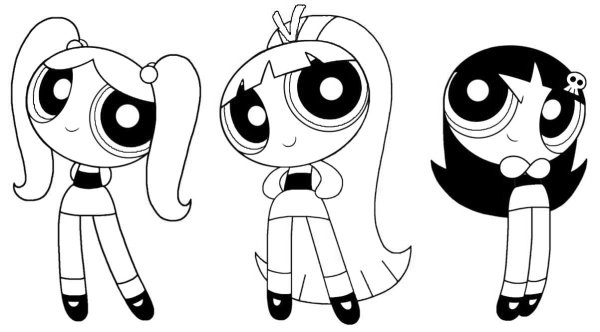 Суперкрошки раскраска