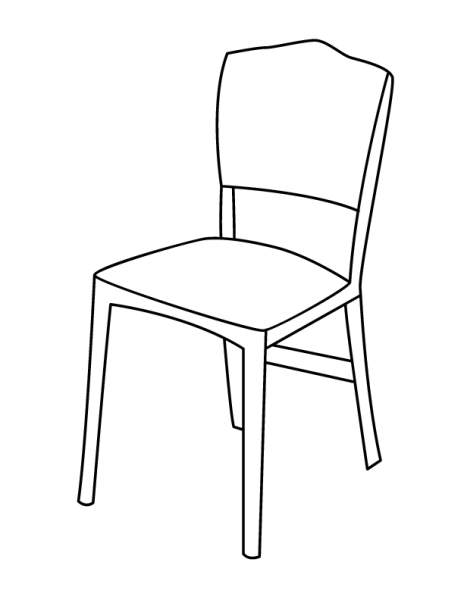 Трафарет стула для рисования