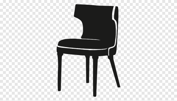 Черный стул на белом фоне