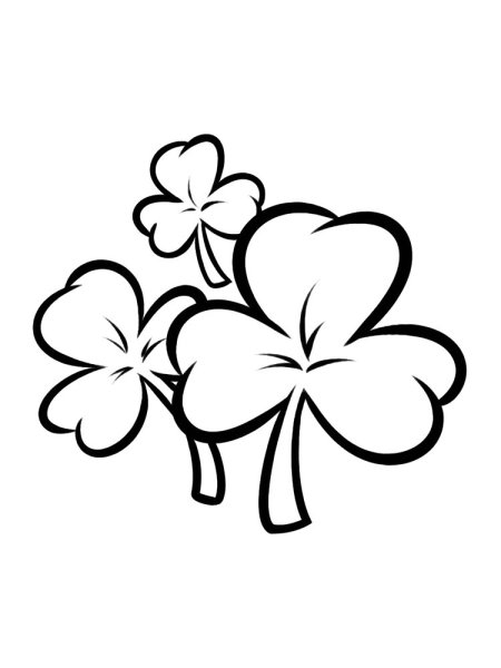 Лист клевера раскраска