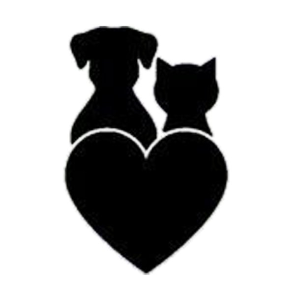 Силуэт собаки и кошки вместе