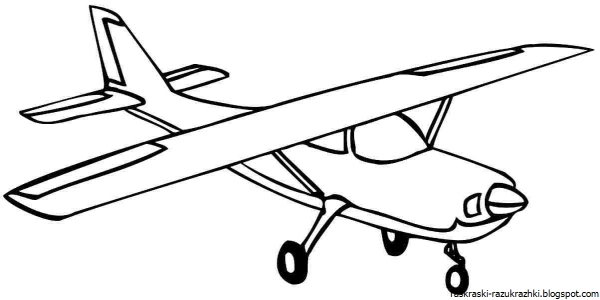 Трафарет самолёта для детей