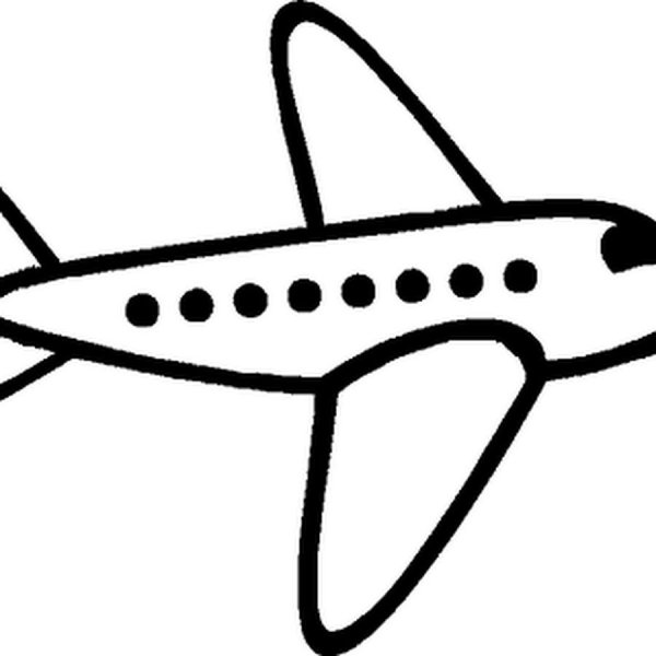 Самолет для раскрашивания для детей