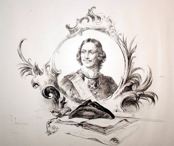 Портрет Петра 1 в графике