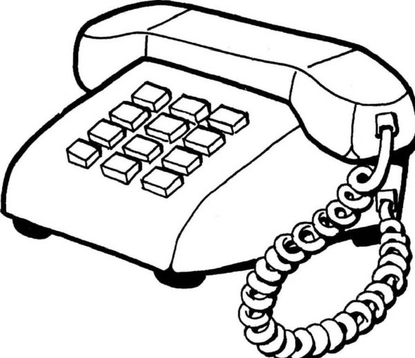 Мобильный телефон раскраска