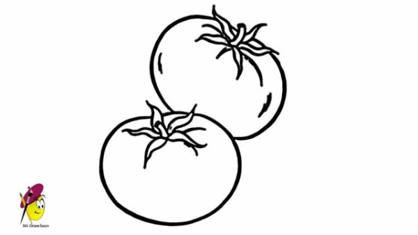 Овощи и фрукты раскраска для детей