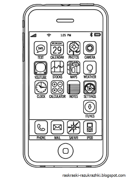 Разукрашки айфон 11 Промакс