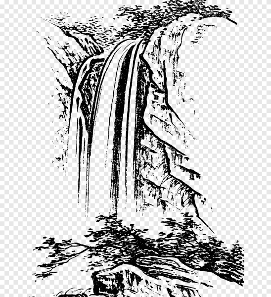 Водопад Наброски