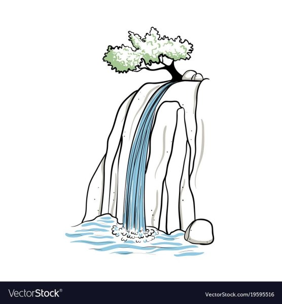 Водопад контур