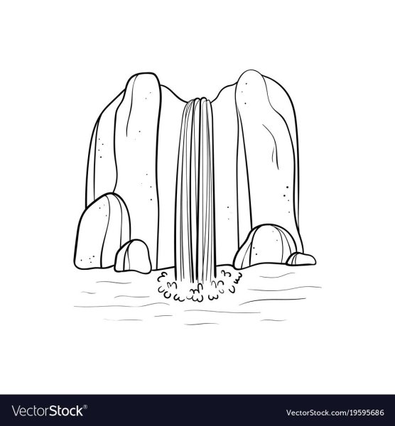 Водопад контур