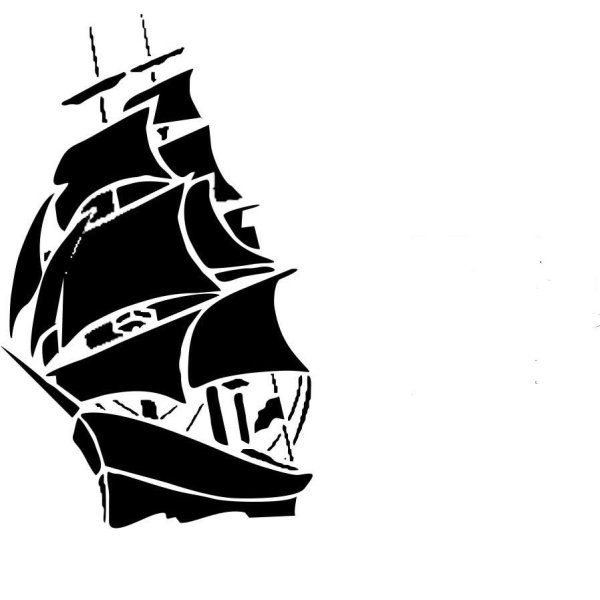 Парусник трафарет