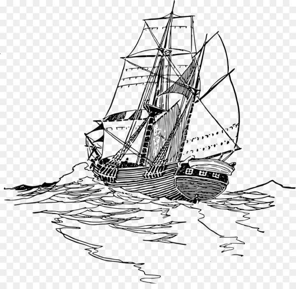 Парусный корабль Графика