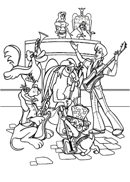 Братья Гримм Бременские музыканты раскраска