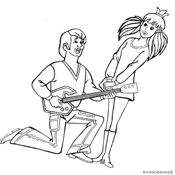 Бременские музыканты Трубадур раскраска