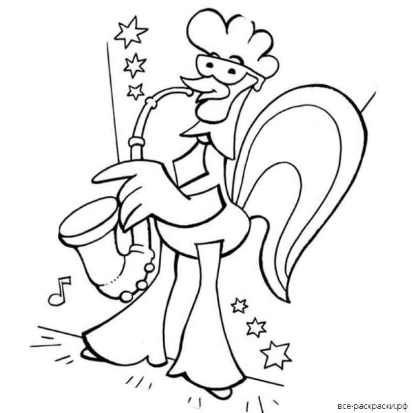 Бременские музыканты осел раскраска
