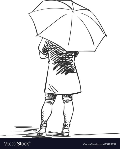 Человечек с зонтиком