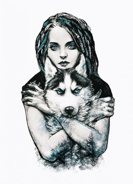 Девушка с собакой