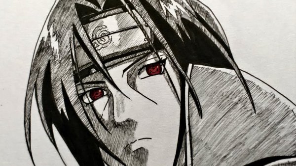 Разукрашка аниме Наруто Итачи