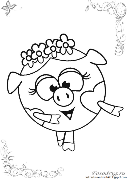 Раскраска Смешарики Бараш