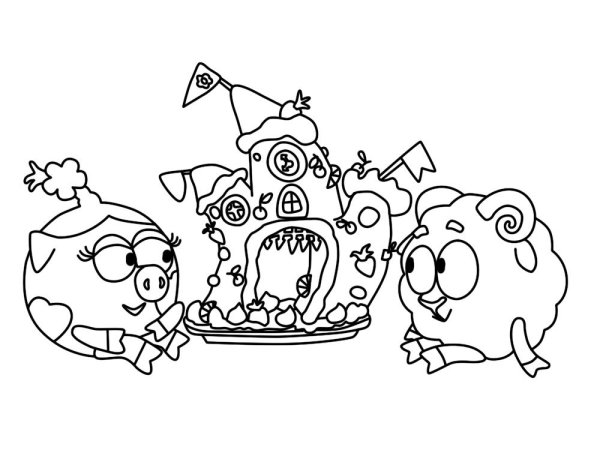 Бараш из смешариков раскраска