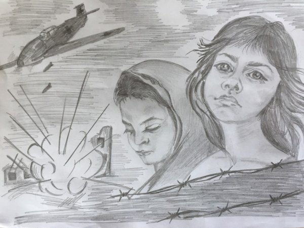 Рисунки на тему детство опаленное войной