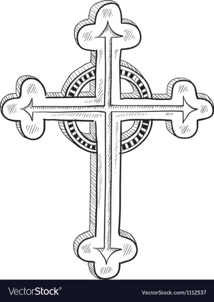 Восьмиконечный православный крест тату