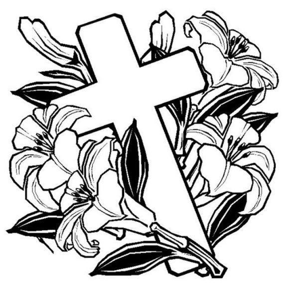 Крест раскраска