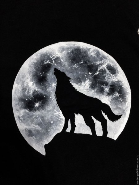 Волк воет на луну